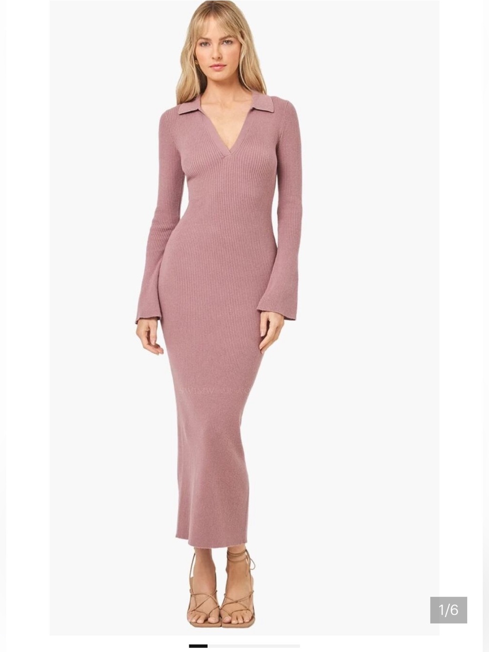 L*Space Sam Clemente  Maxi Dress in Smokey Quartz(NWT)